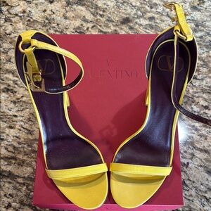 Valentino Yellow High-Heeled Sandals